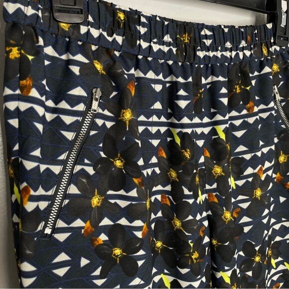 J CREW Floral Pants Joggers Womens Size 4 Abstract Office Professional Career - Picture 3 of 9